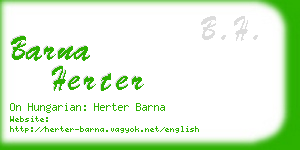 barna herter business card